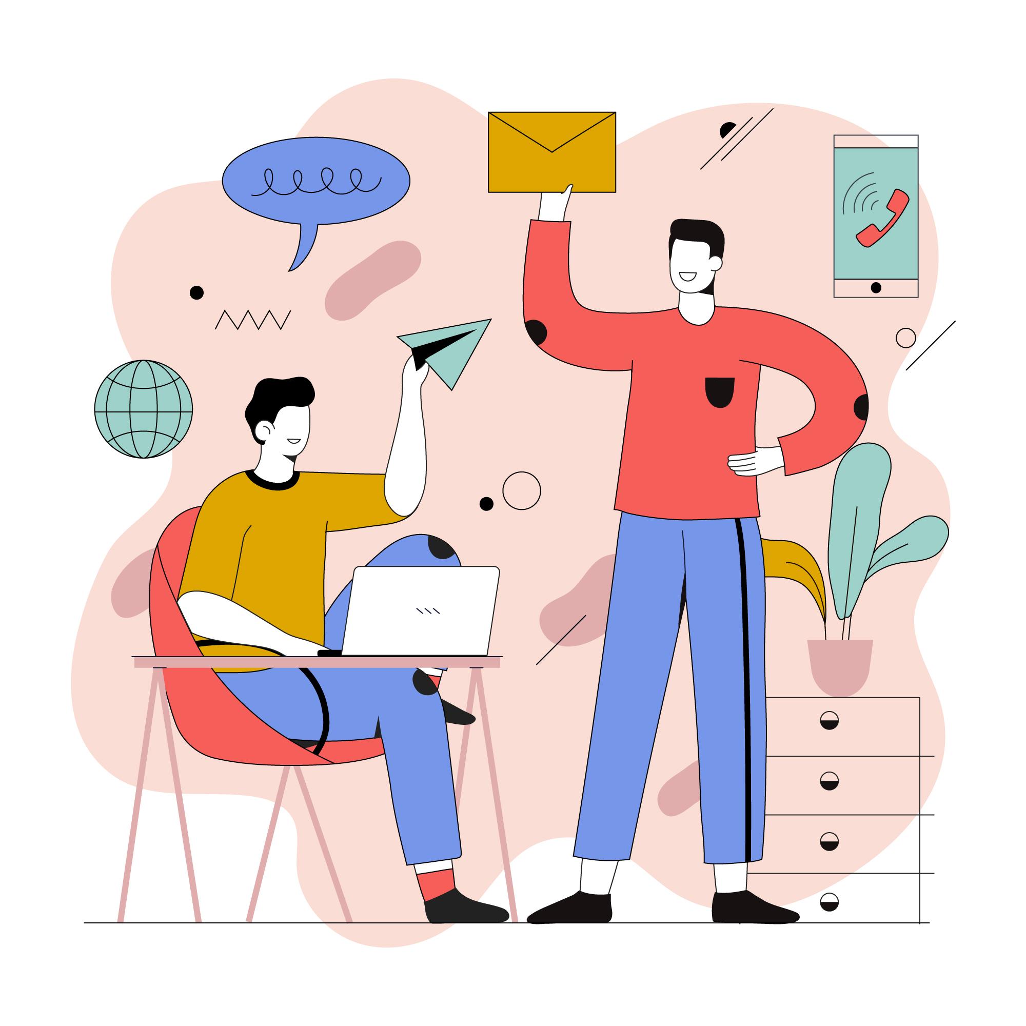 Rixxa Event Coordinators Vector Illustration